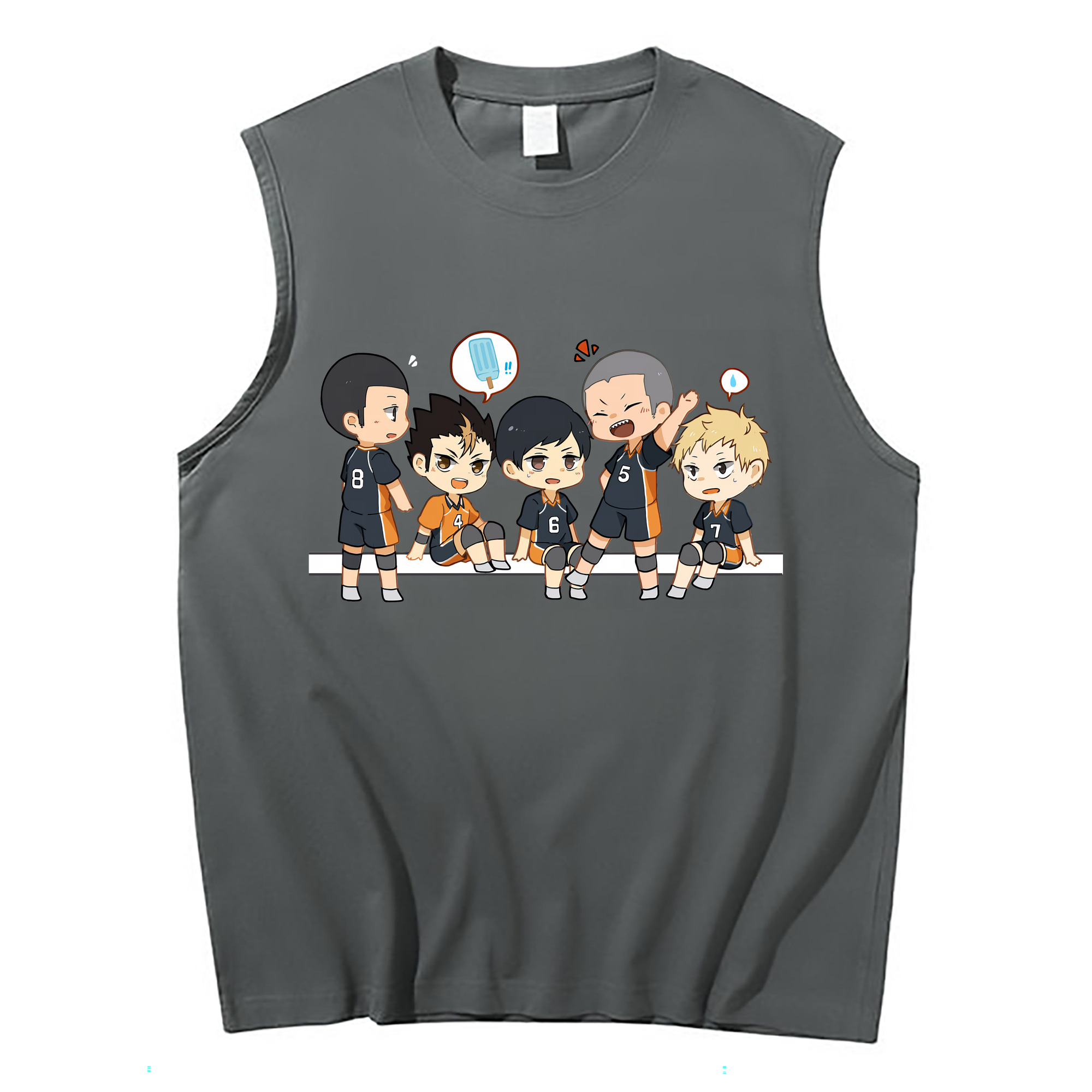 （画像用） ハイキュー!! Haikyu!! コットン100％タンクトップ（フロントプリント）